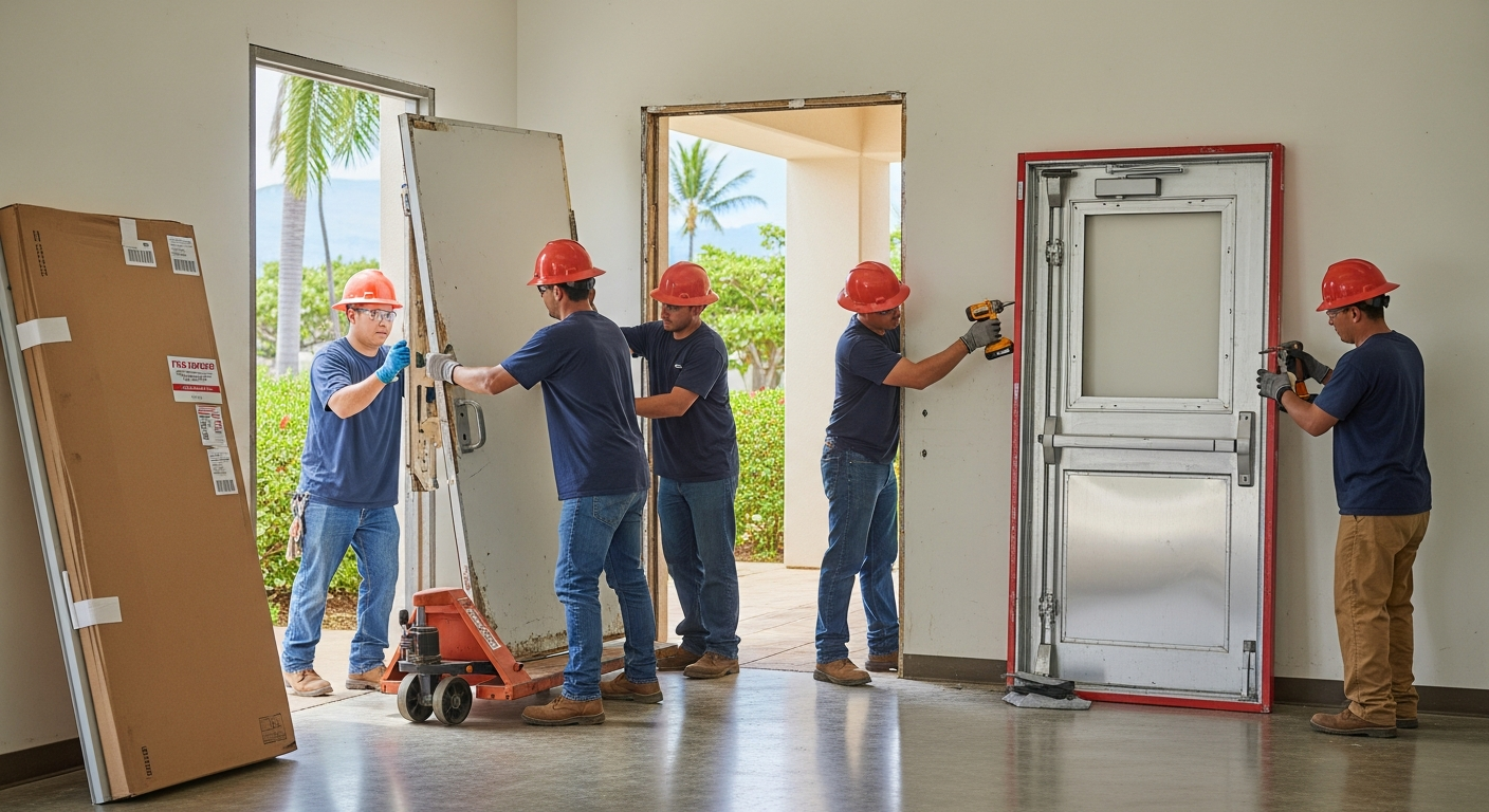 Fire Door Replacement — Warrior Construction Hawaii