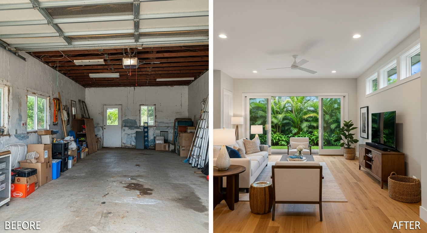Garage Conversions — Warrior Construction Hawaii
