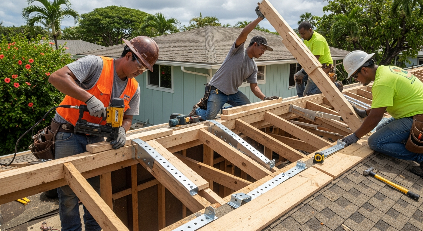 Hurricane Strap Replacement — Warrior Construction Hawaii