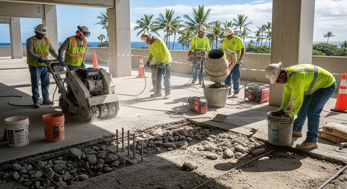 Parking Structure Repair — Warrior Construction Hawaii