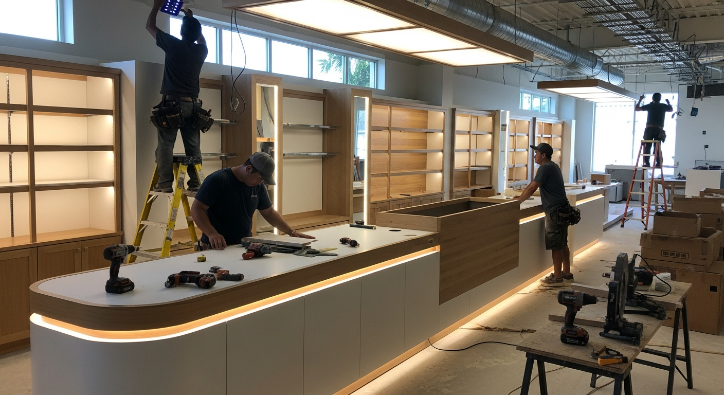 Retail Fixture Installation — Warrior Construction Hawaii