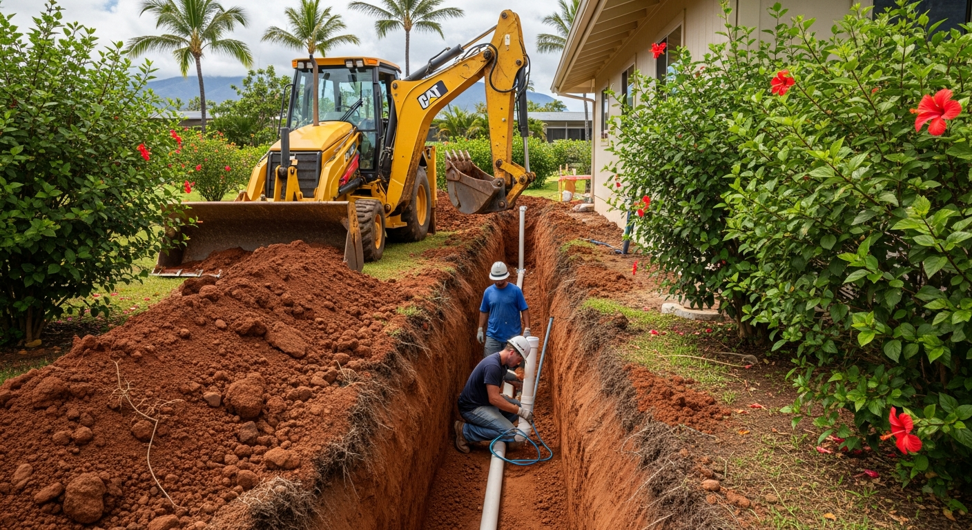 Sewer Line Replacement — Warrior Construction Hawaii