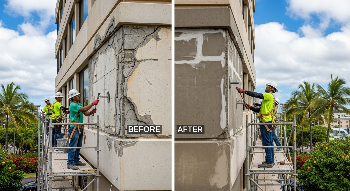 Spall Repairs — Warrior Construction Hawaii