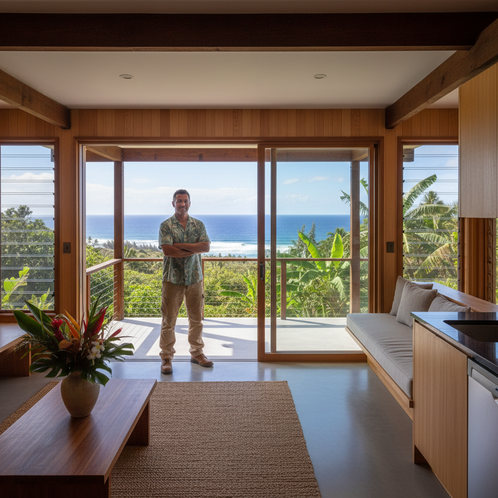 Finished adu builder in Makawao, Maui