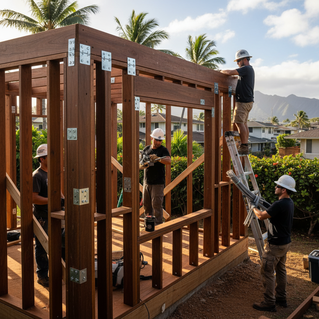 ADU Builder project in Pearl City - Warrior Construction Hawaii