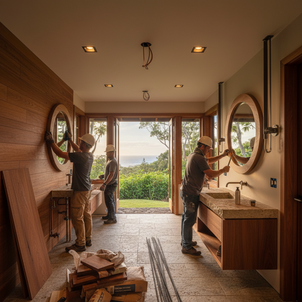 Bathroom Remodel project in Hana - Warrior Construction Hawaii