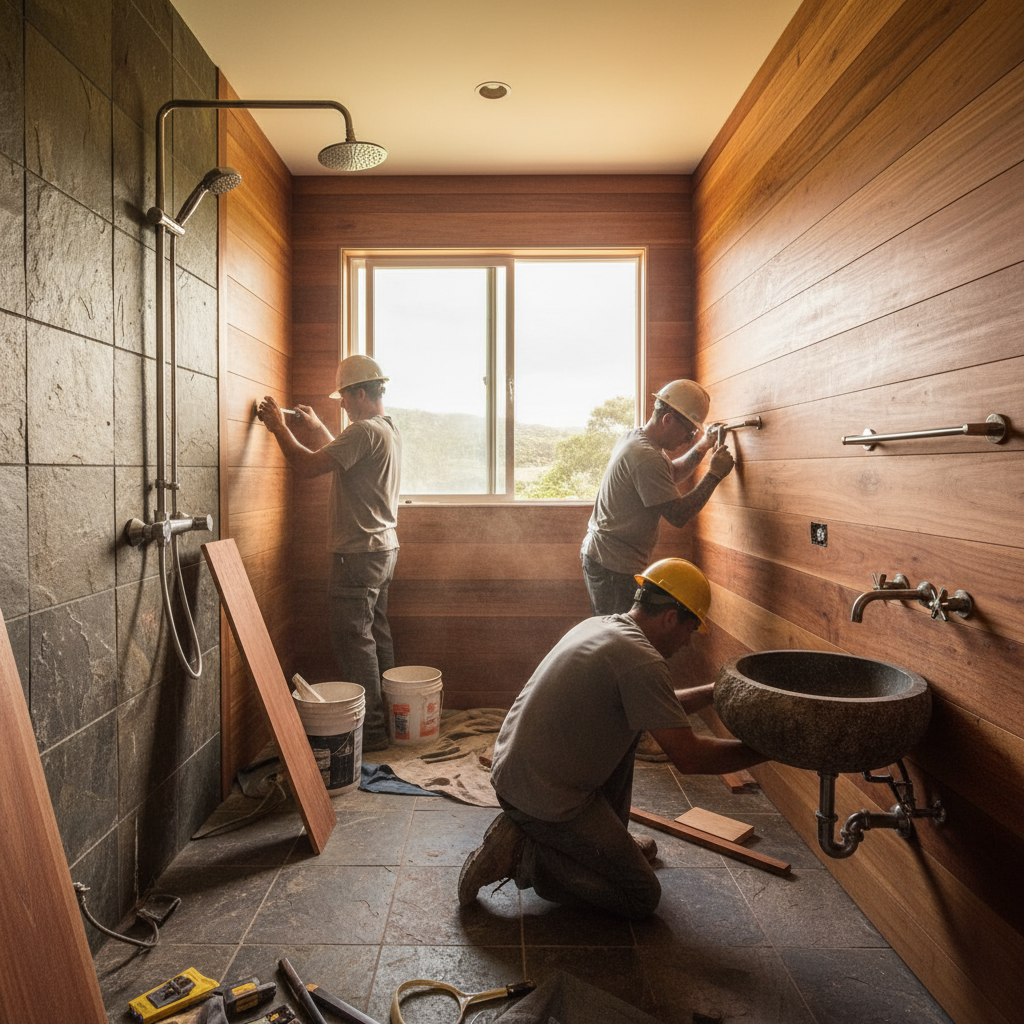 Bathroom Remodel project in Hilo - Warrior Construction Hawaii