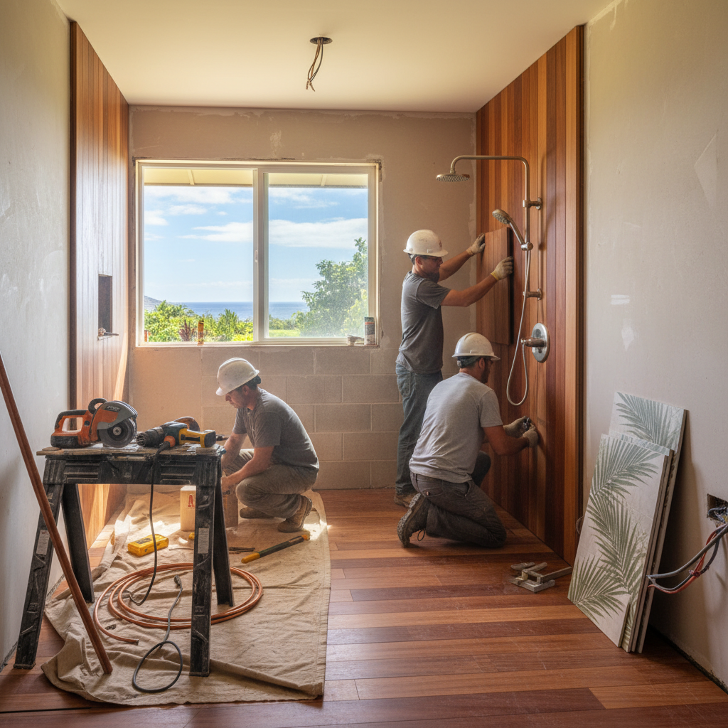 Bathroom Remodel project in Kahului - Warrior Construction Hawaii