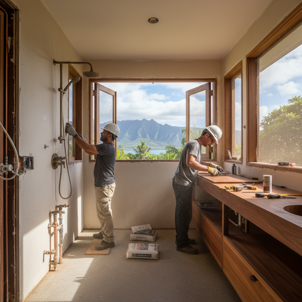 Bathroom Remodel project in Kaneohe - Warrior Construction Hawaii