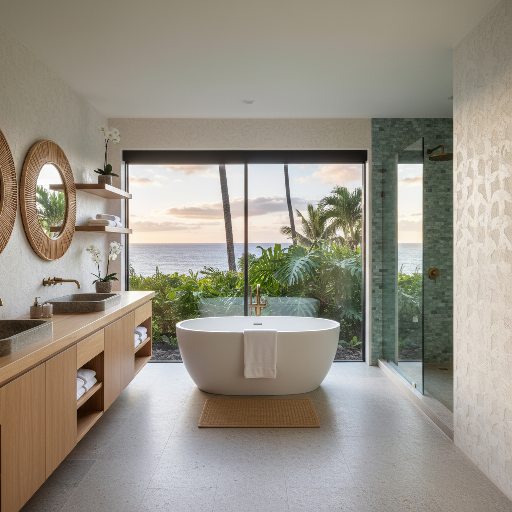 Finished bathroom remodel in Lahaina, Maui