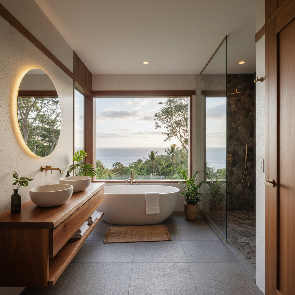 Finished bathroom remodel in Lanai City, Lana'i