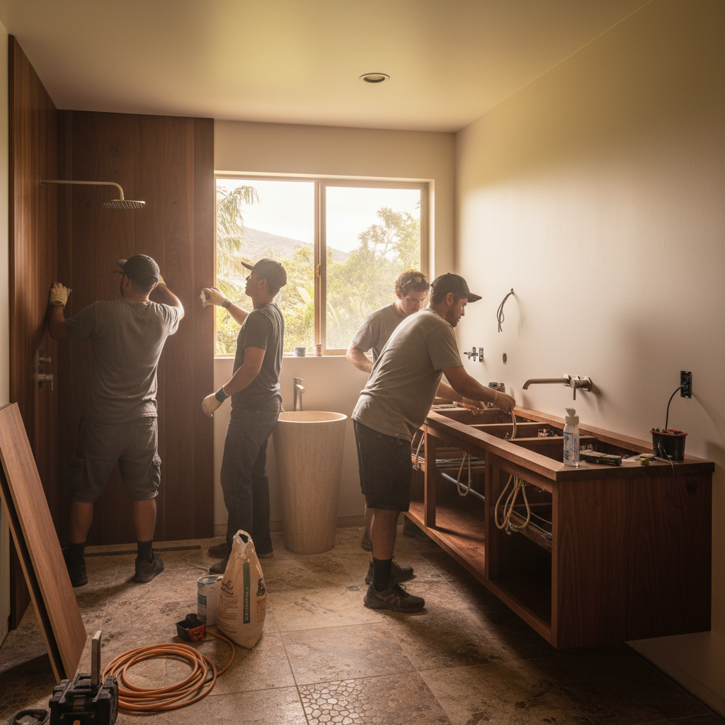 Bathroom Remodel project in Lihue - Warrior Construction Hawaii