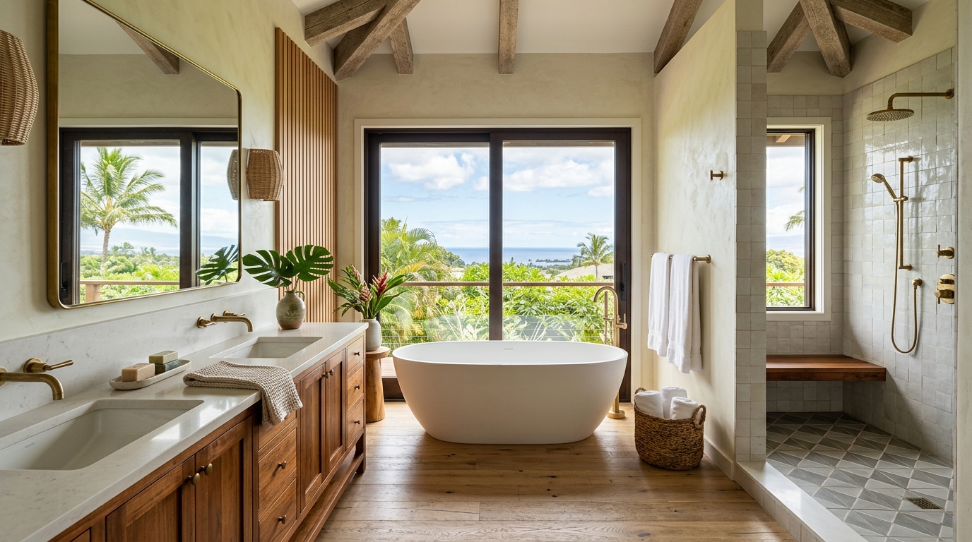 Bathroom Remodel in Makawao — featured project by Warrior Construction Hawaii