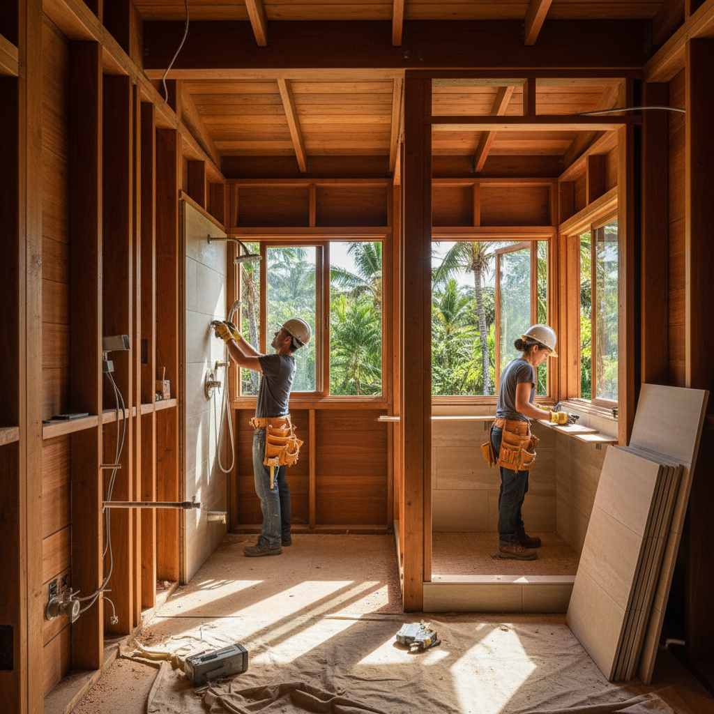 Bathroom Remodel project in Manoa - Warrior Construction Hawaii