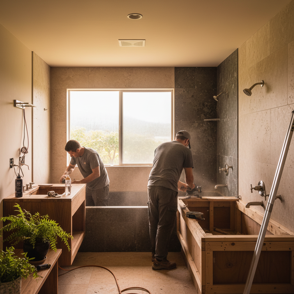 Bathroom Remodel project in Mililani - Warrior Construction Hawaii