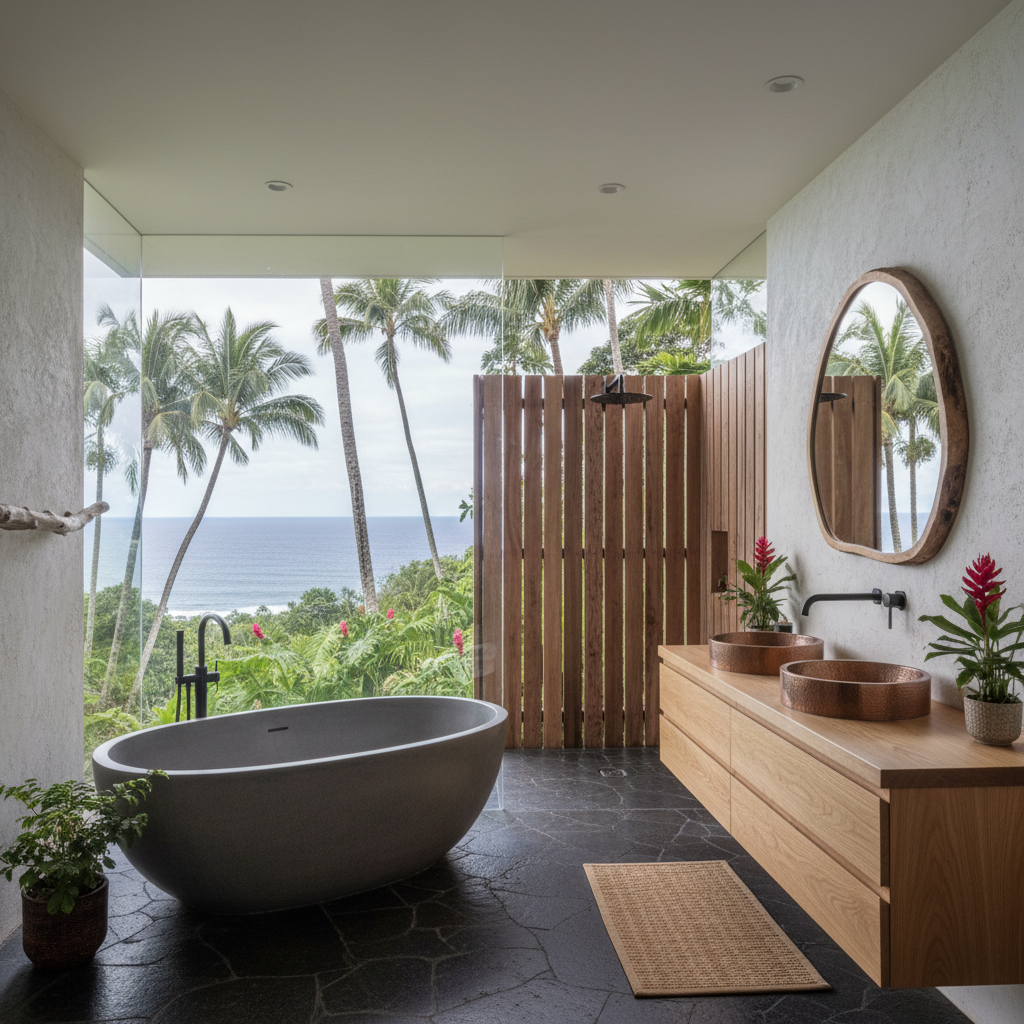Finished bathroom remodel in Pahoa, Hawai'i (Big Island)