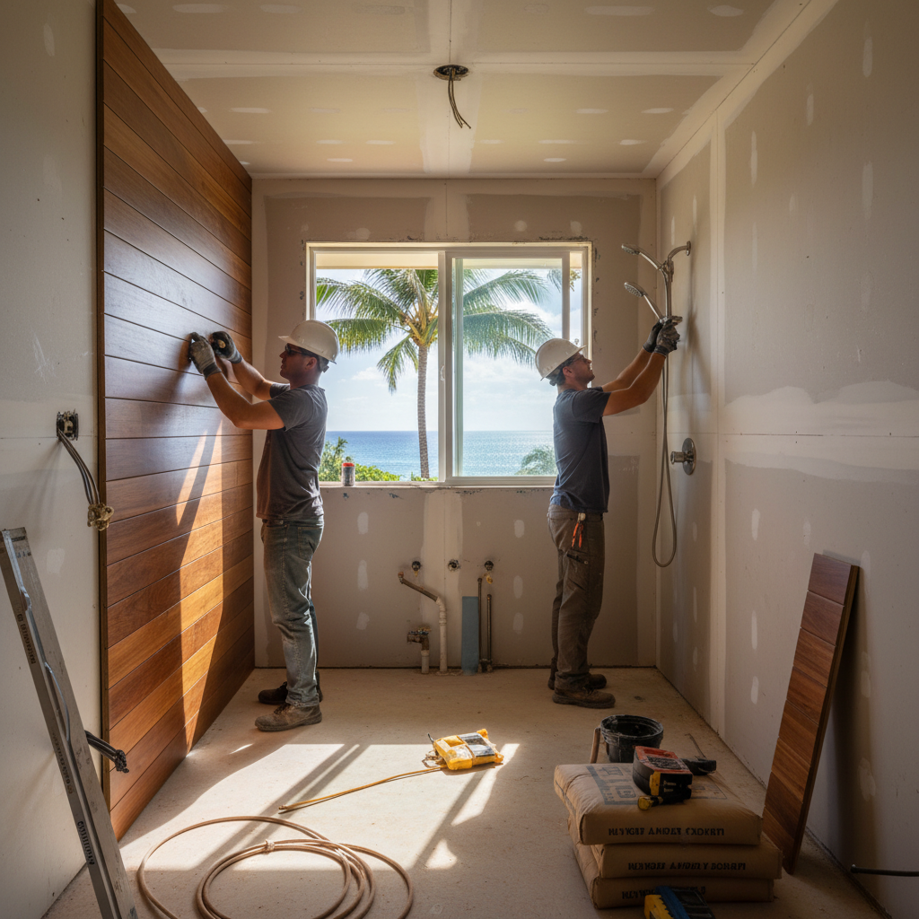 Bathroom Remodel project in Pearl City - Warrior Construction Hawaii