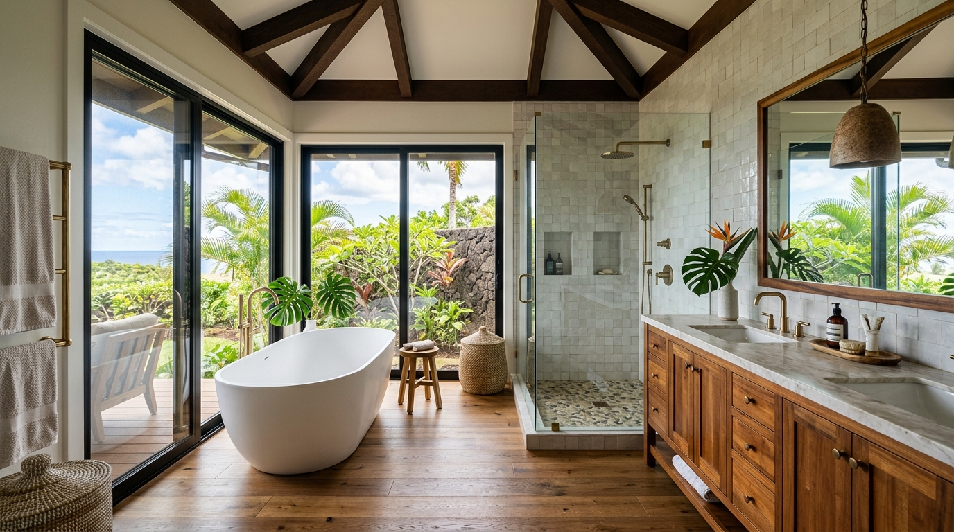 Bathroom Remodel in Po'ipu — featured project by Warrior Construction Hawaii