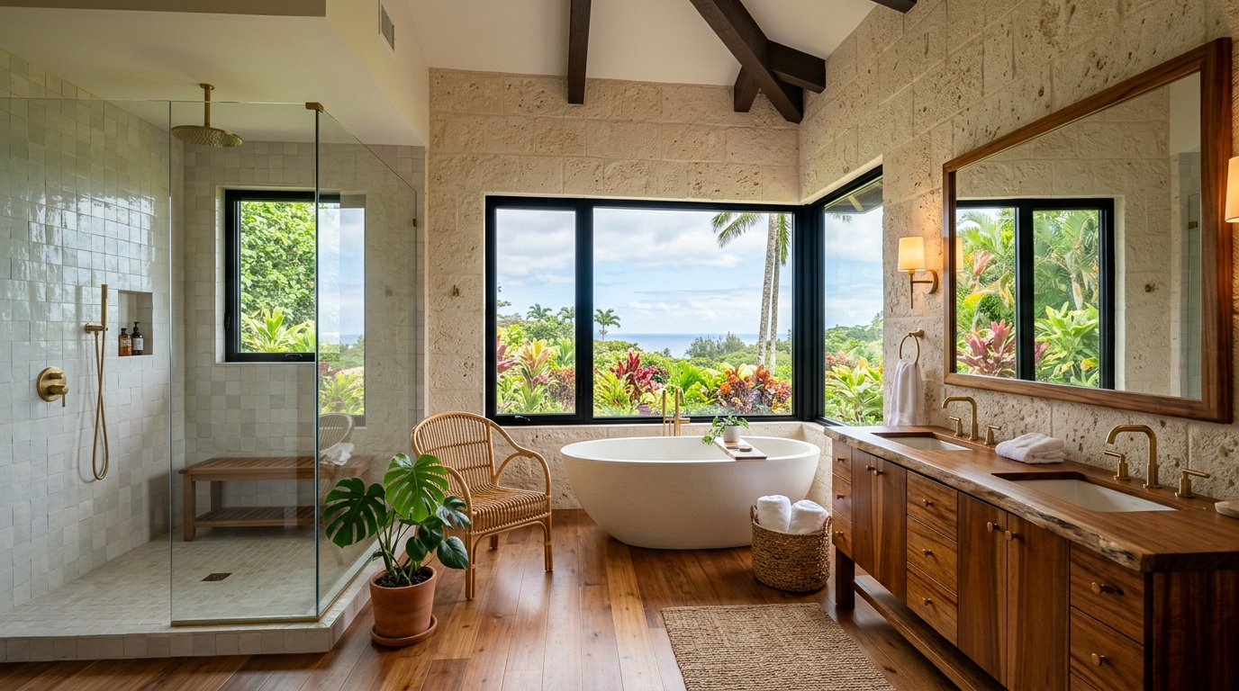 Bathroom Remodel in Princeville — featured project by Warrior Construction Hawaii