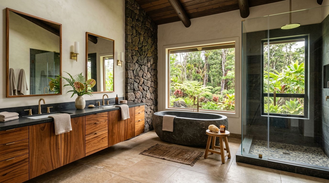 Bathroom Remodel in Volcano — featured project by Warrior Construction Hawaii