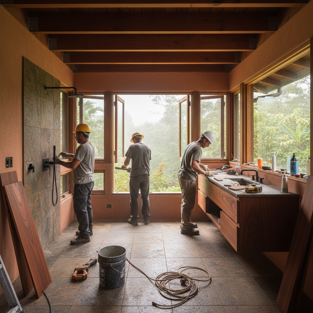 Bathroom Remodel project in Volcano - Warrior Construction Hawaii