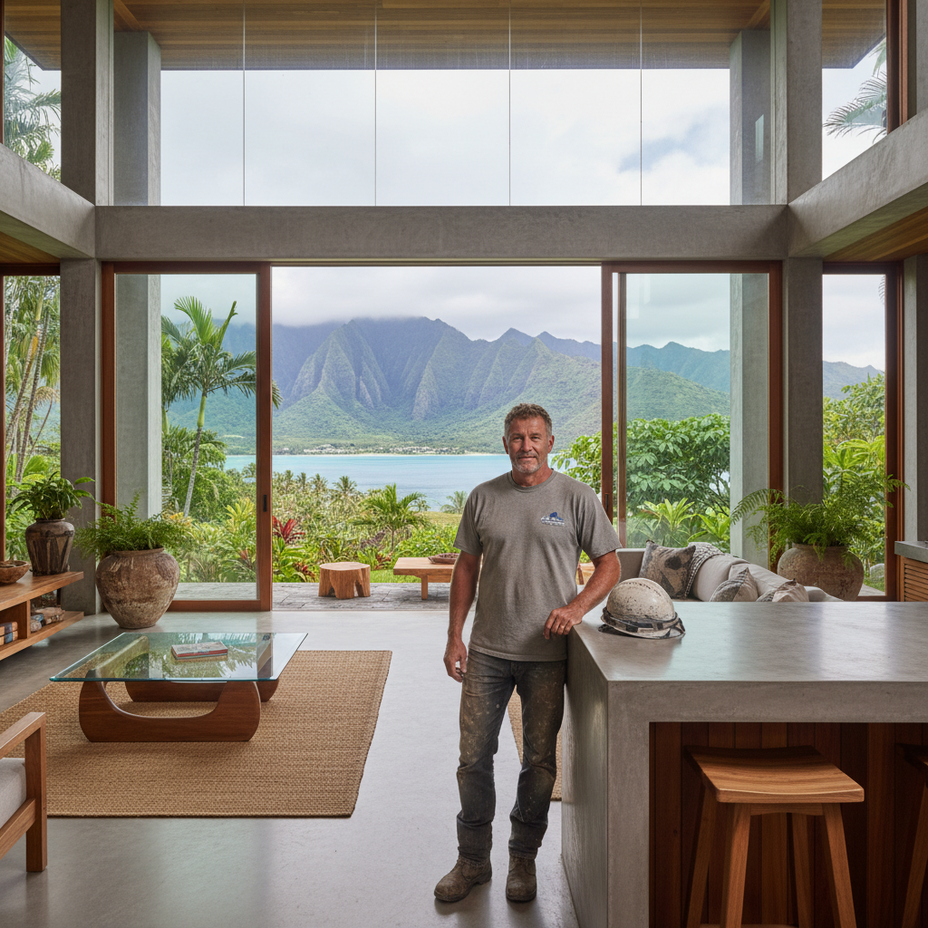 Finished concrete contractor in Hanalei, Kaua'i