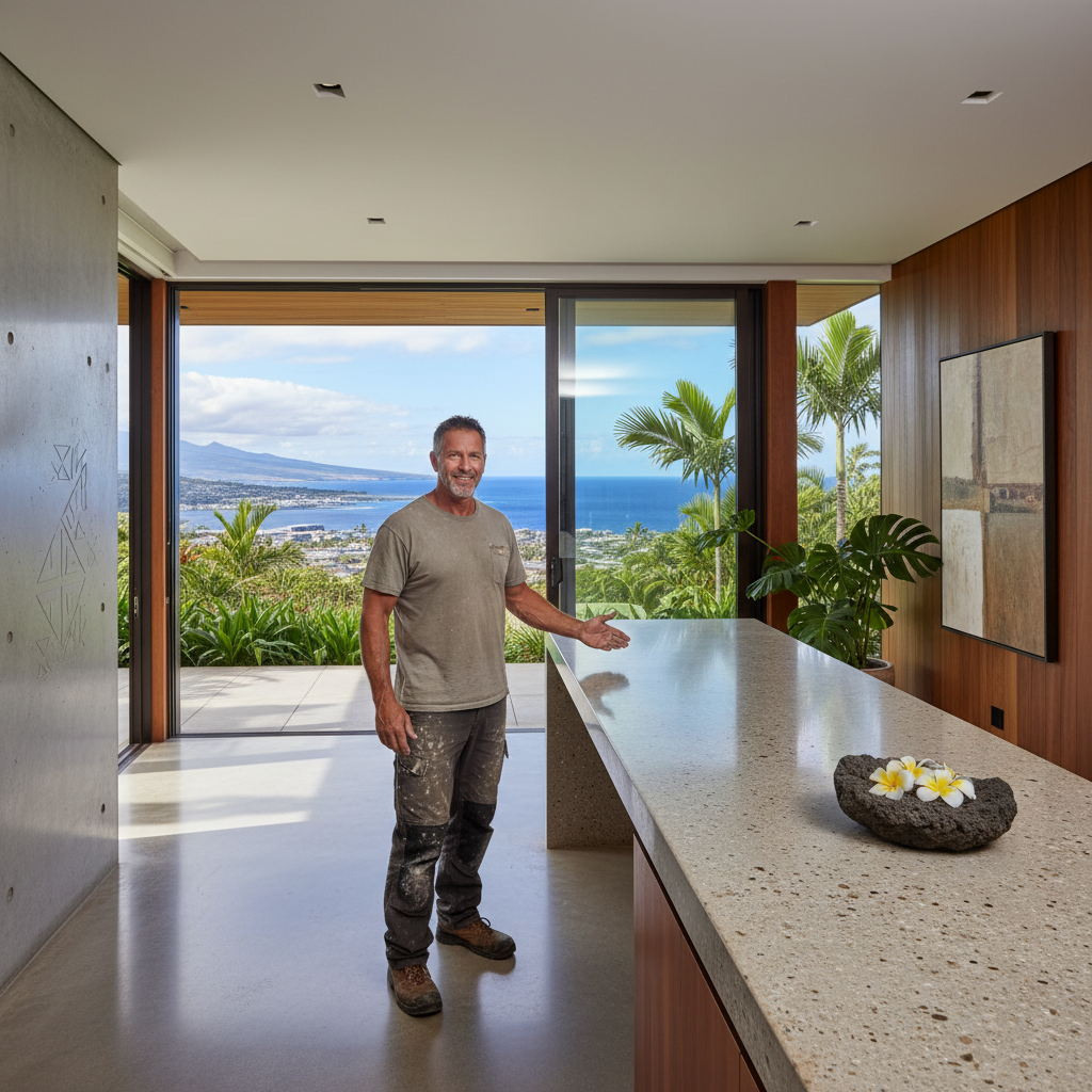 Finished concrete contractor in Kahului, Maui