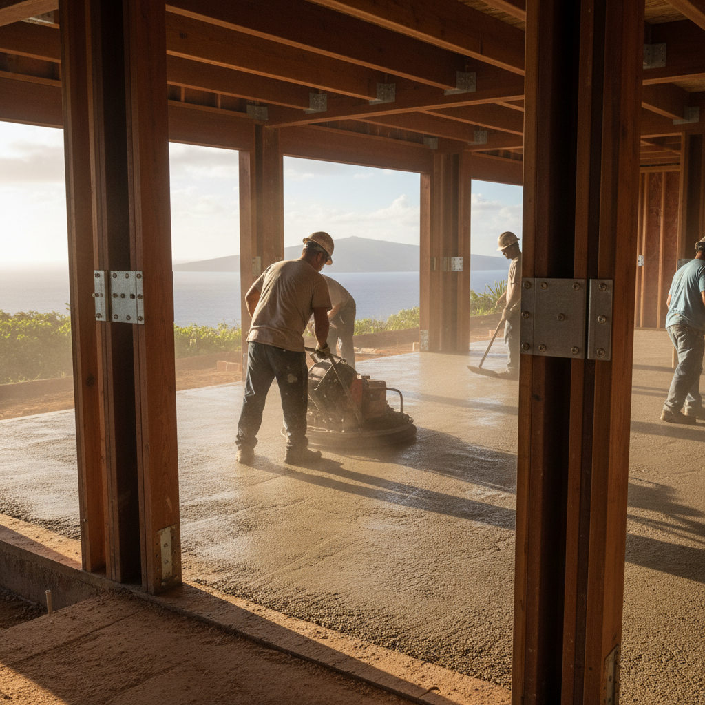 Concrete Contractor project in Kapalua - Warrior Construction Hawaii