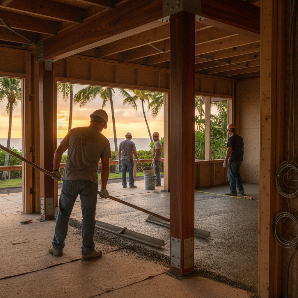Concrete Contractor project in Kaunakakai - Warrior Construction Hawaii
