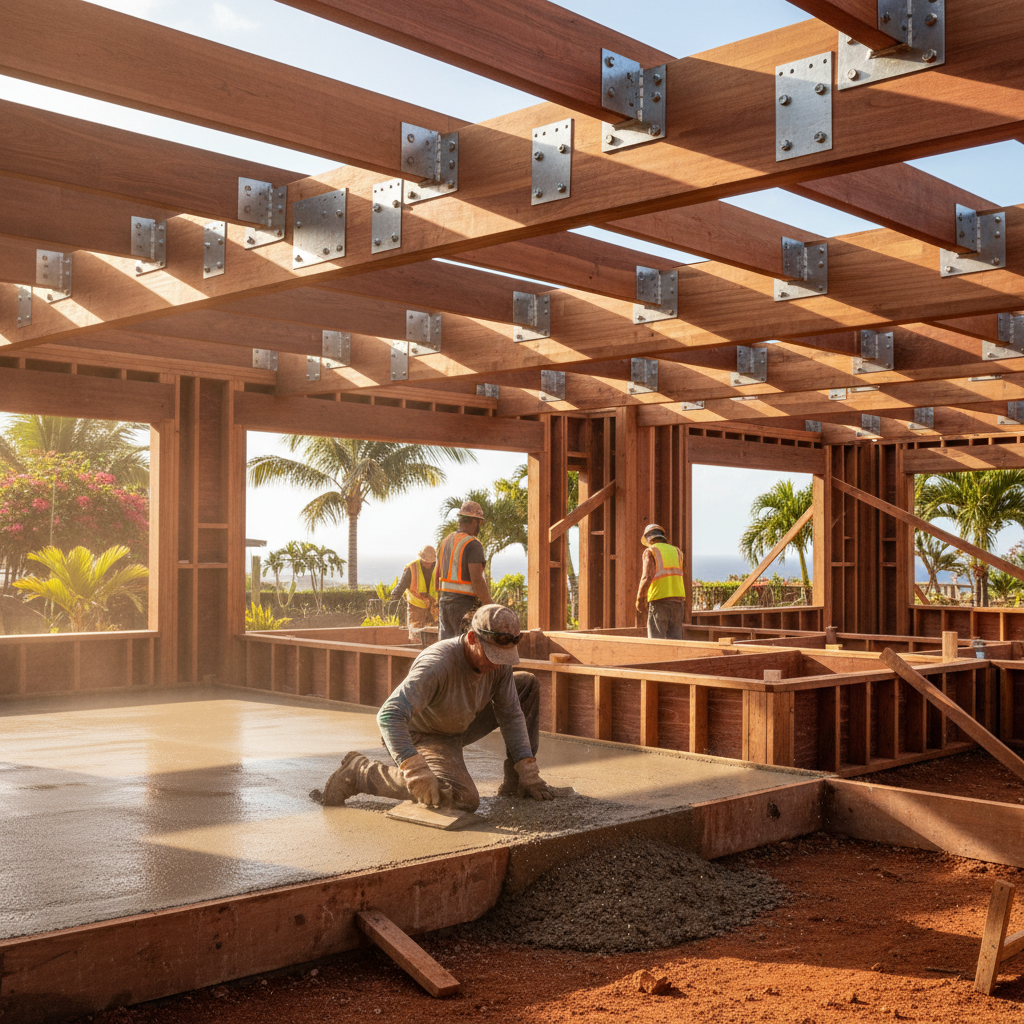 Concrete Contractor project in Lanai City - Warrior Construction Hawaii