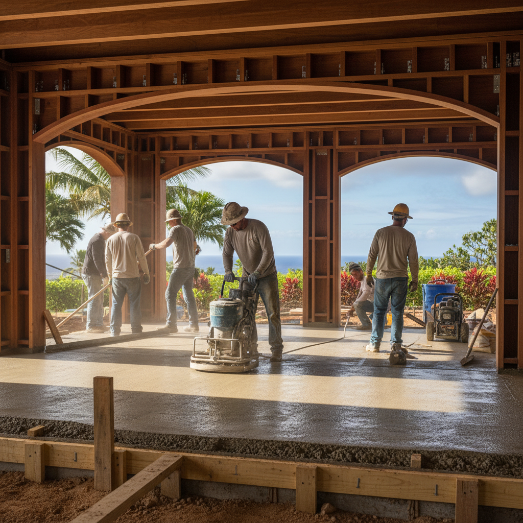 Concrete Contractor project in Makawao - Warrior Construction Hawaii
