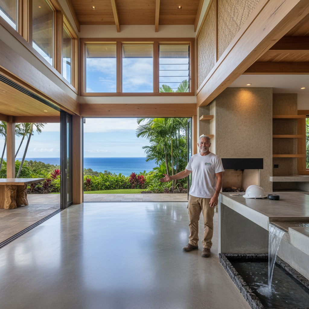 Finished concrete contractor in Mililani, O'ahu