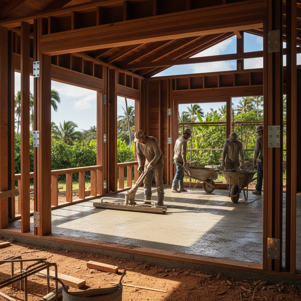 Concrete Contractor project in Pahoa - Warrior Construction Hawaii