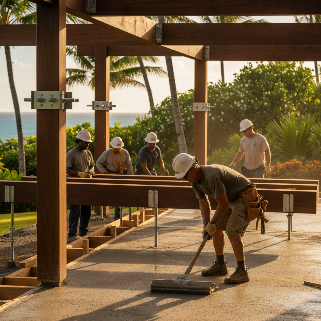 Concrete Contractor project in Po'ipu - Warrior Construction Hawaii