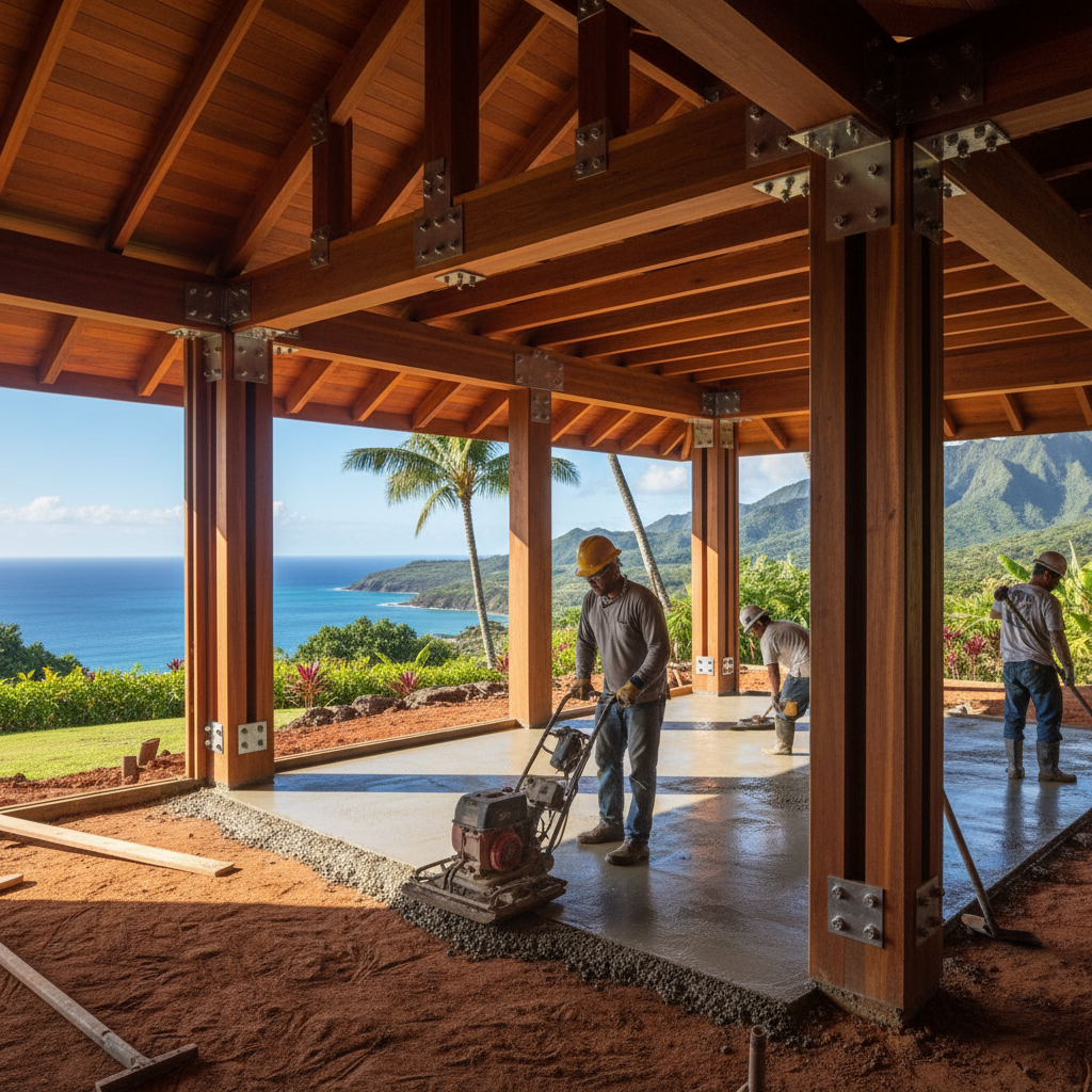 Concrete Contractor project in Princeville - Warrior Construction Hawaii