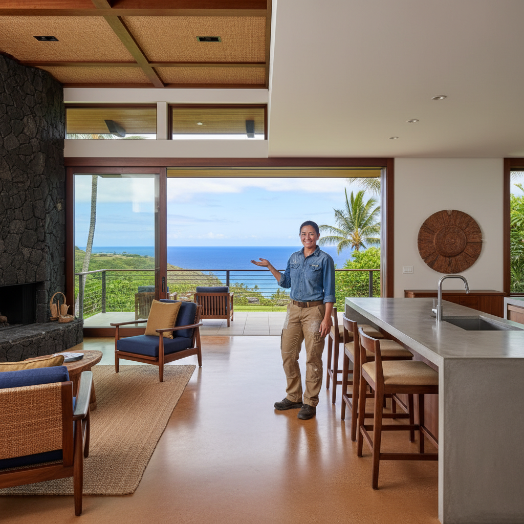 Finished concrete contractor in Princeville, Kaua'i