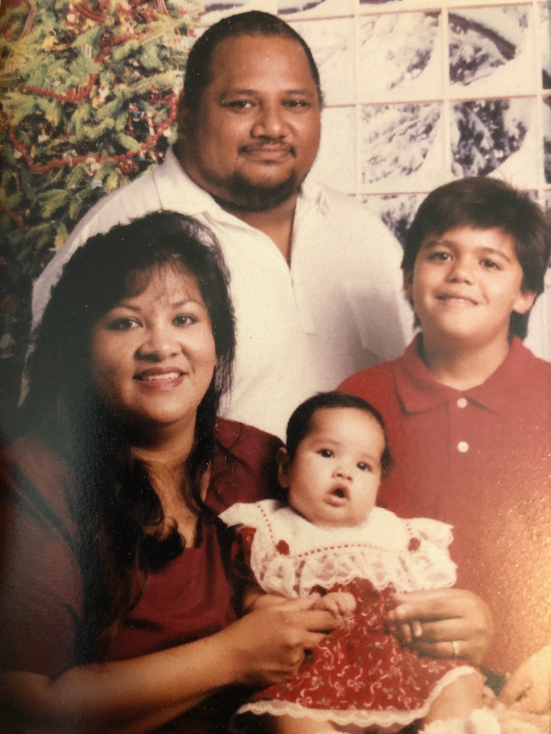 Cory Rabago as a child with his family in Hali'imaile, Maui