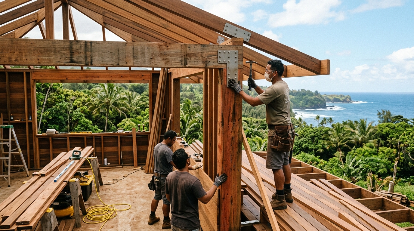 Custom Home Builder project in Hana - Warrior Construction Hawaii
