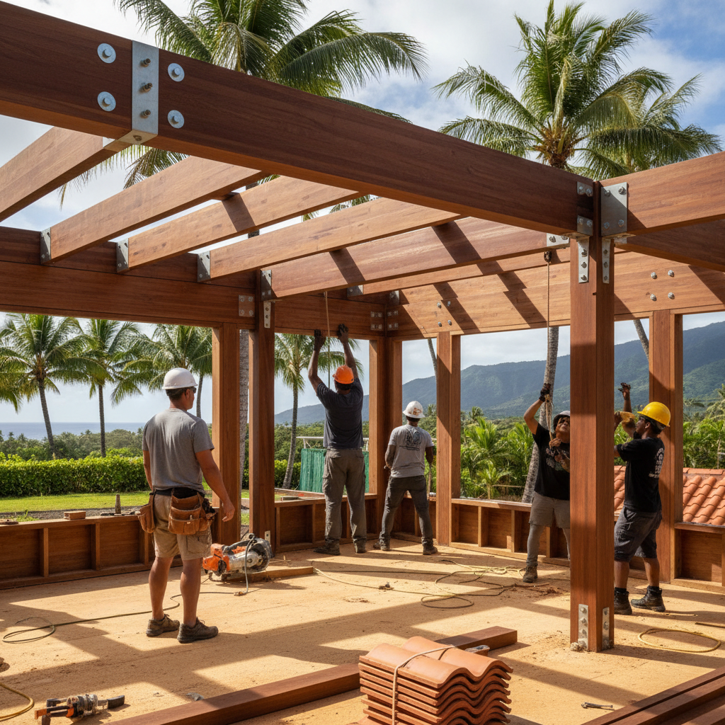 Custom Home Builder project in Hanalei - Warrior Construction Hawaii