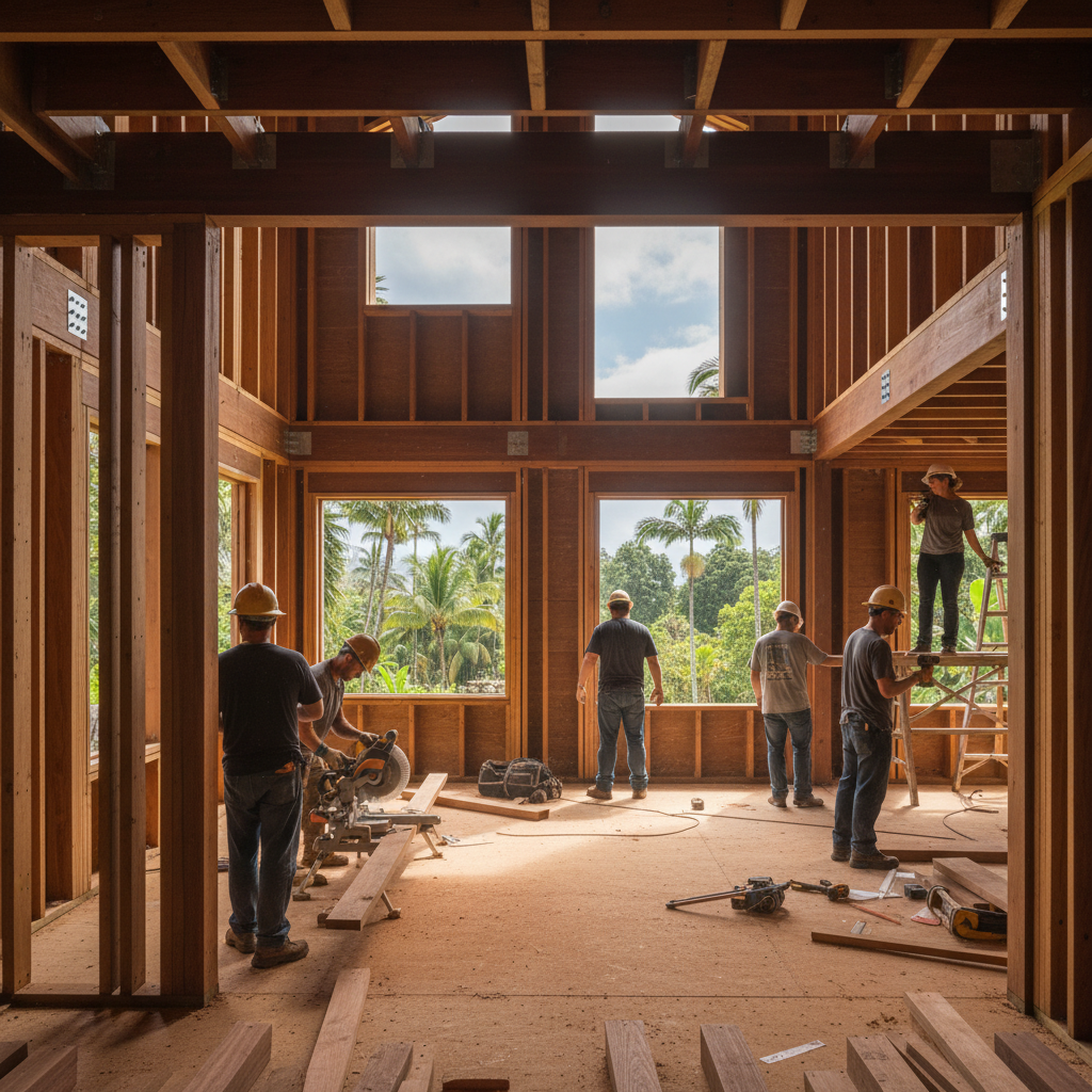 Custom Home Builder project in Hilo - Warrior Construction Hawaii