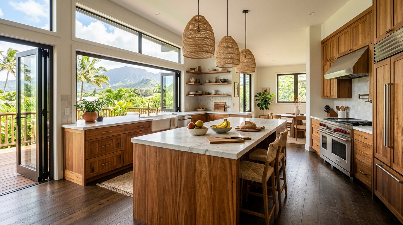 Kitchen Remodel in Hanalei — featured project by Warrior Construction Hawaii