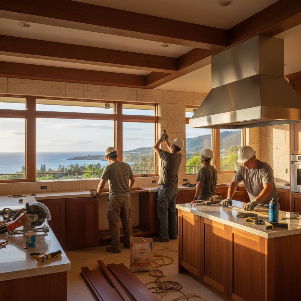 Kitchen Remodel project in Hawaii Kai - Warrior Construction Hawaii