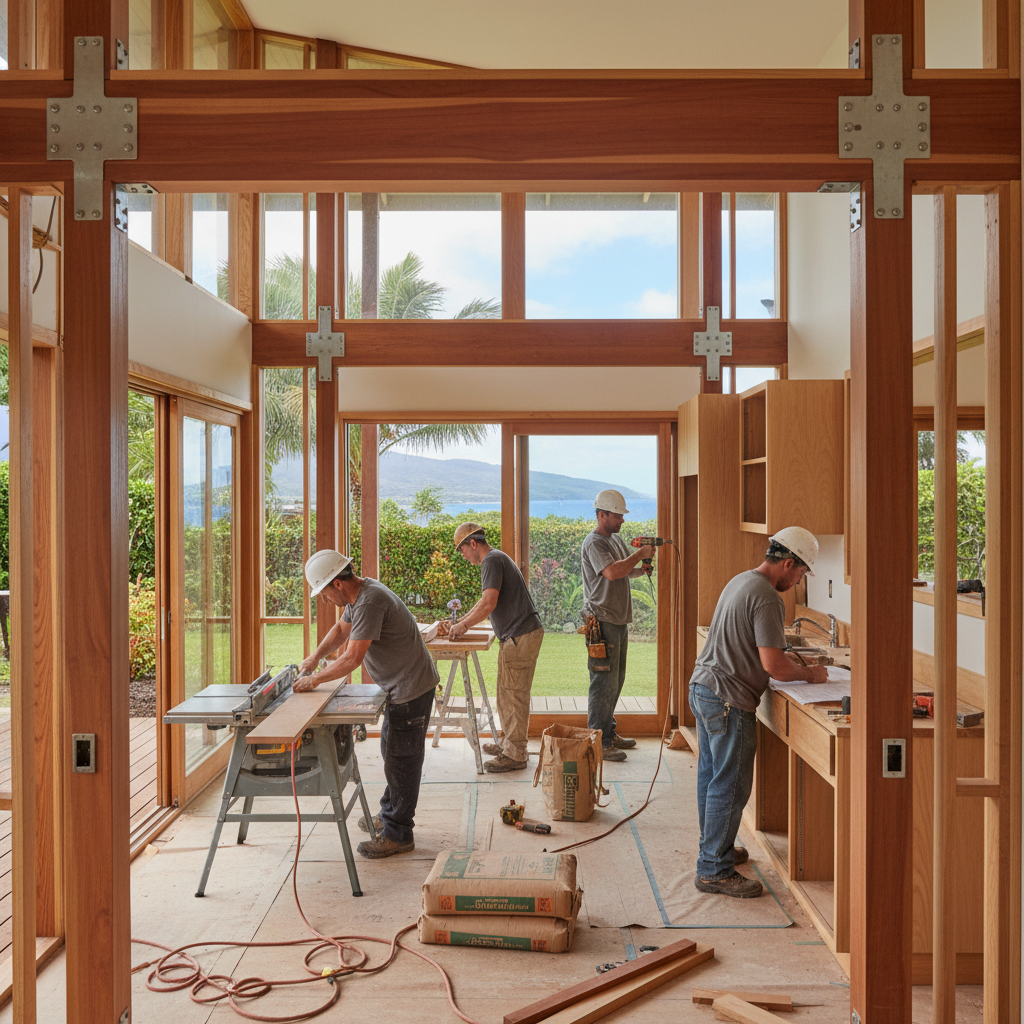 Kitchen Remodel project in Hilo - Warrior Construction Hawaii