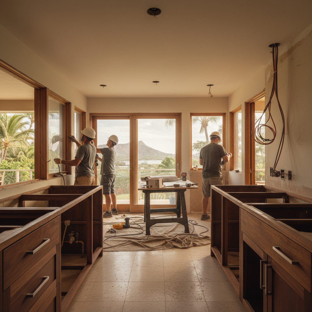 Kitchen Remodel project in Honolulu - Warrior Construction Hawaii