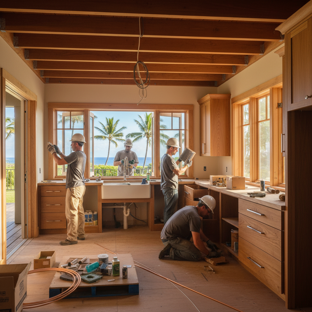 Kitchen Remodel project in Kahului - Warrior Construction Hawaii