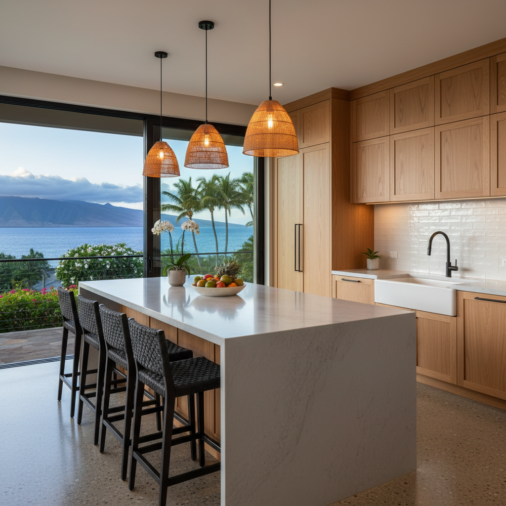 Finished kitchen remodel in Kahului, Maui