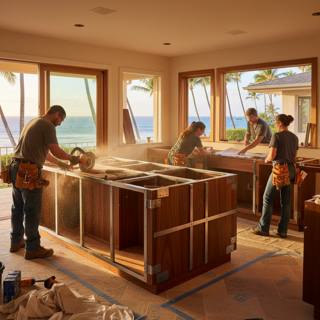 Kitchen Remodel project in Kailua - Warrior Construction Hawaii
