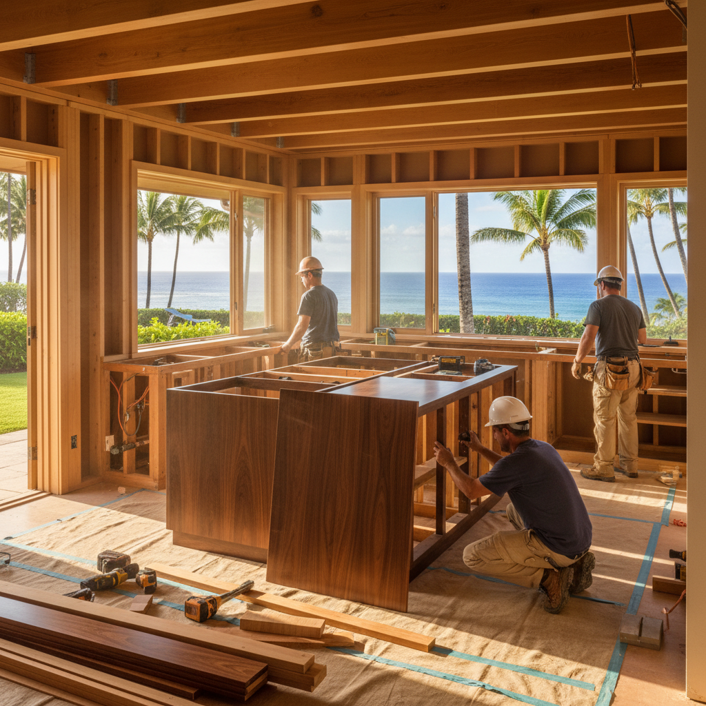 Kitchen Remodel project in Kailua-Kona - Warrior Construction Hawaii