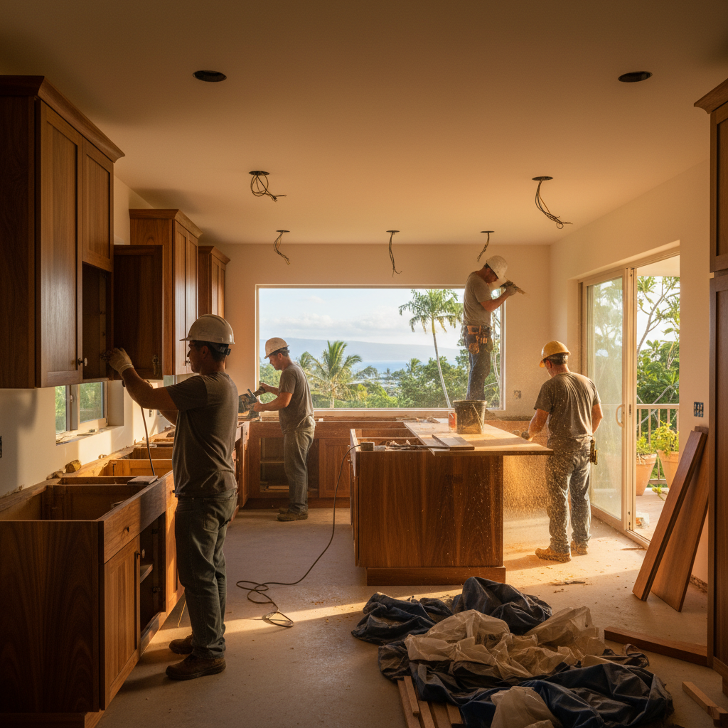 Kitchen Remodel project in Kaneohe - Warrior Construction Hawaii