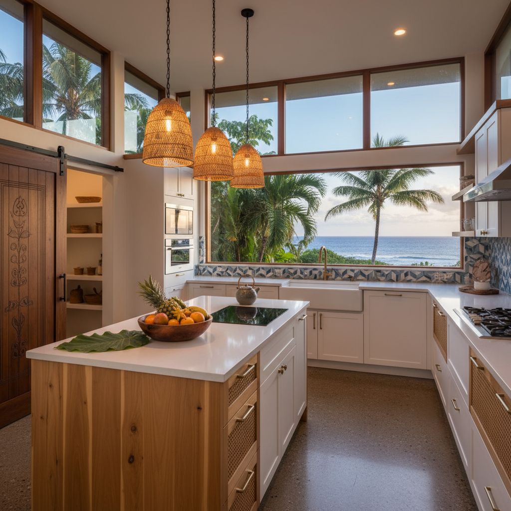 Finished kitchen remodel in Kapa'a, Kaua'i